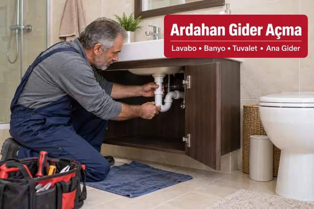 Ardahan gider açma — lavabo tahliye borusunun kontrolü