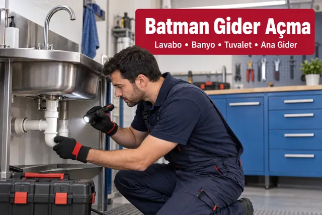 Batman gider açma — iş yeri lavabo giderinin kontrolü