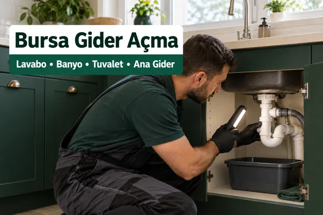 Bursa gider açma — mutfak tahliye bağlantısının kontrolü