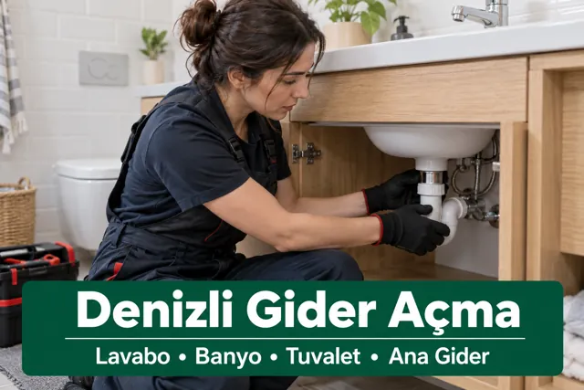 Denizli gider açma — lavabo sifonunun incelenmesi