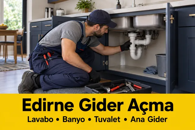 Edirne gider açma — mutfak evyesi tahliye bağlantısının kontrolü