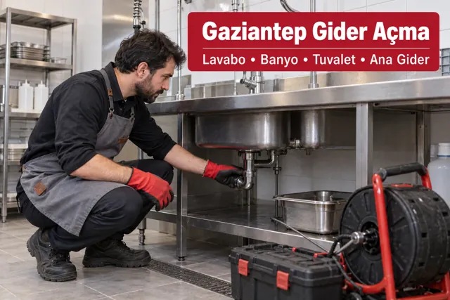 Gaziantep gider açma — iş yeri evyesinde gider kontrolü