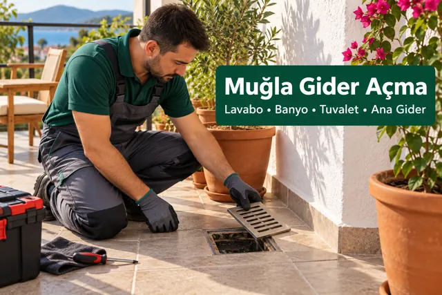 Muğla gider açma — balkon süzgeci ve gider girişinin kontrolü
