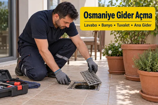 Osmaniye gider açma — teras süzgecinin kontrolü
