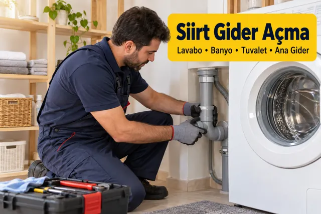 Siirt gider açma — makine tahliye giderinin kontrolü