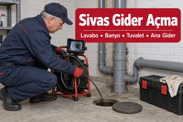 Sivas gider açma — ana giderde kameralı inceleme
