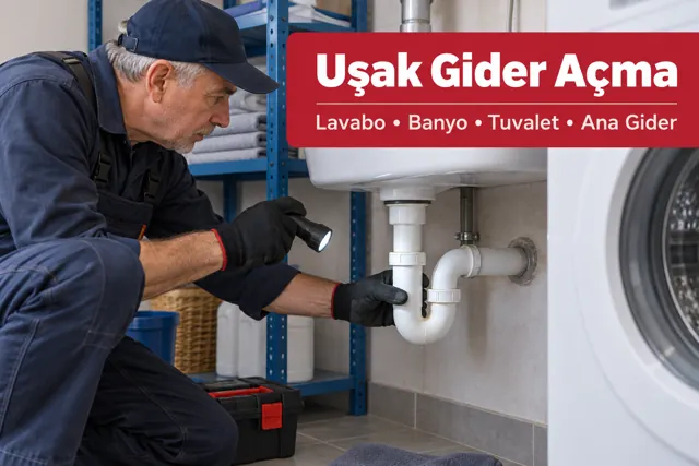 Uşak gider açma — çamaşır makinesi giderinin kontrolü
