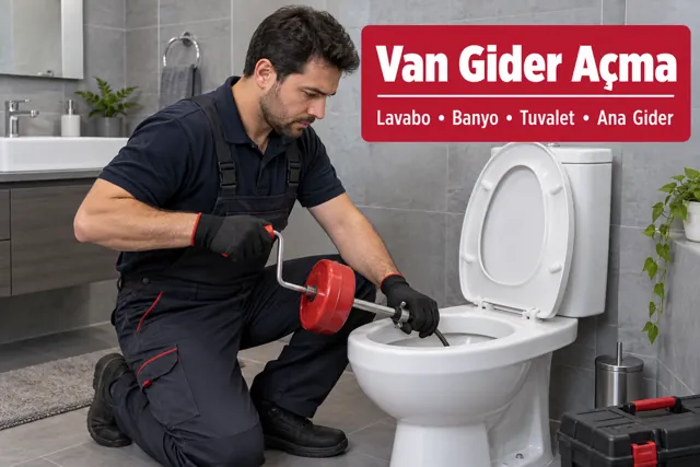 Van gider açma — tuvalet giderinde açma işlemi