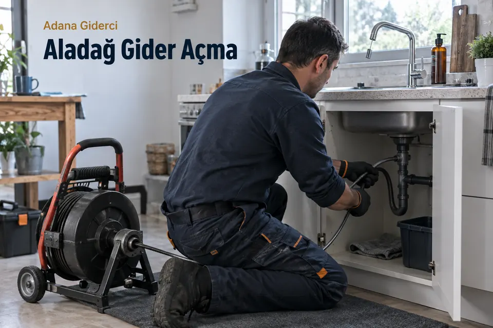 Adana Aladağ gider açma hizmet görseli Adana Aladağ gider açma — Adana Giderci — Aladağ gider açma için temsili tesisat çalışması