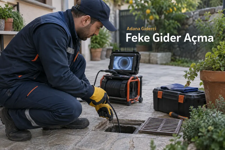 Adana Feke gider açma hizmet görseli Adana Feke gider açma — Adana Giderci — Feke gider açma için temsili tesisat çalışması