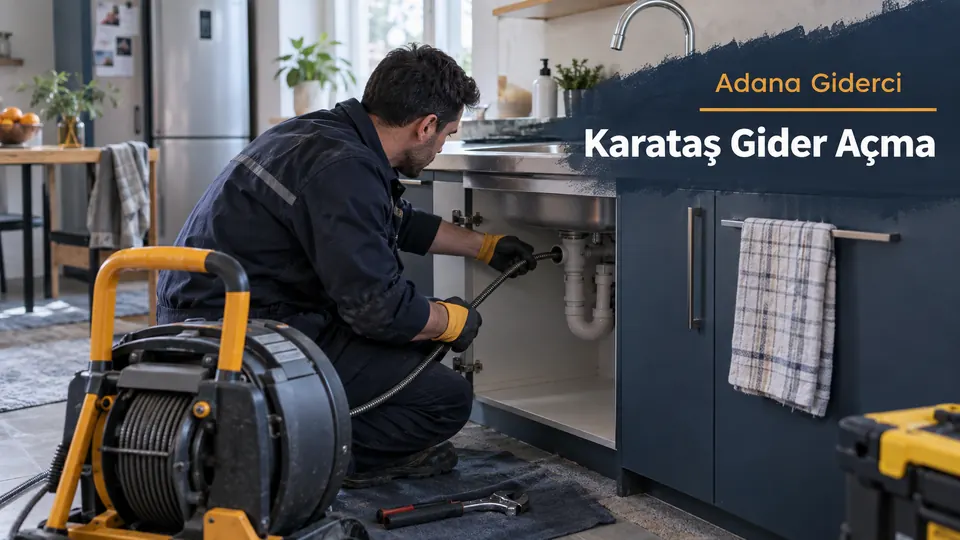 Adana Karataş gider açma — Adana Giderci — Karataş gider açma için temsili tesisat çalışması