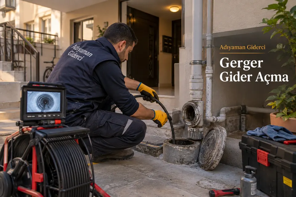Adıyaman Gerger gider açma hizmet görseli Adıyaman Gerger gider açma — Adıyaman Giderci — Gerger gider açma için temsili tesisat çalışması