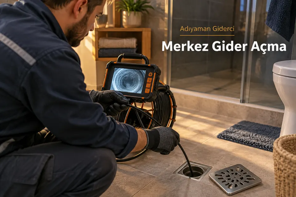 Adıyaman Giderci — Adıyaman Merkez gider açma için temsili tesisat çalışması