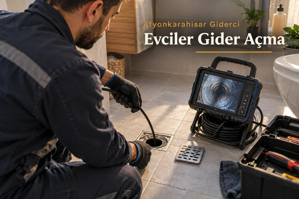 Afyonkarahisar Evciler gider açma — Afyonkarahisar Giderci — Evciler gider açma için temsili tesisat çalışması