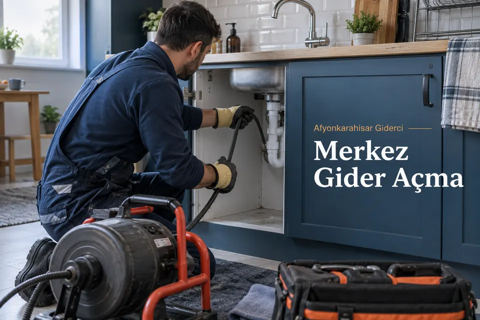 Afyonkarahisar Merkez gider açma hizmet görseli Afyonkarahisar Giderci — Afyonkarahisar Merkez gider açma için temsili tesisat çalışması