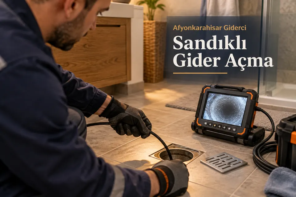 Afyonkarahisar Sandıklı gider açma — Afyonkarahisar Giderci — Sandıklı gider açma için temsili tesisat çalışması