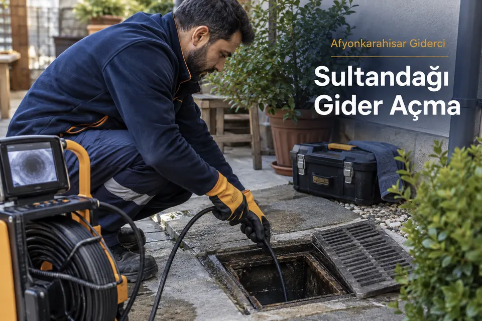 Afyonkarahisar Sultandağı gider açma — Afyonkarahisar Giderci — Sultandağı gider açma için temsili tesisat çalışması