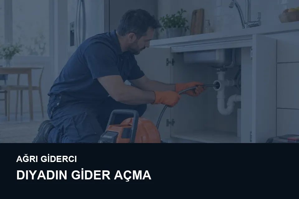 Ağrı Diyadin gider açma — Ağrı Giderci — Diyadin gider açma için temsili tesisat çalışması
