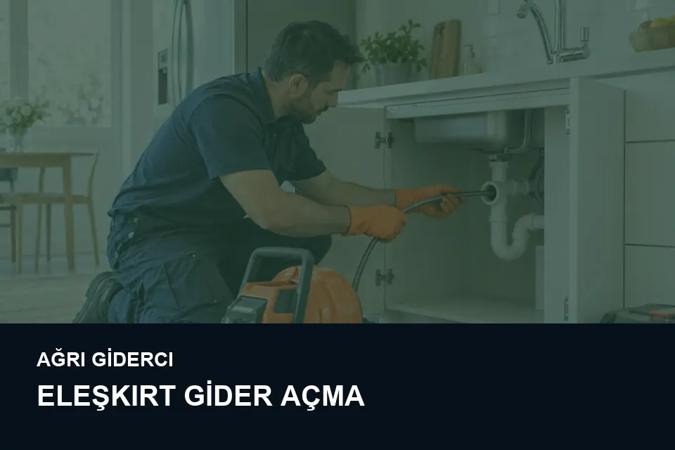 Ağrı Eleşkirt gider açma — Ağrı Giderci — Eleşkirt gider açma için temsili tesisat çalışması