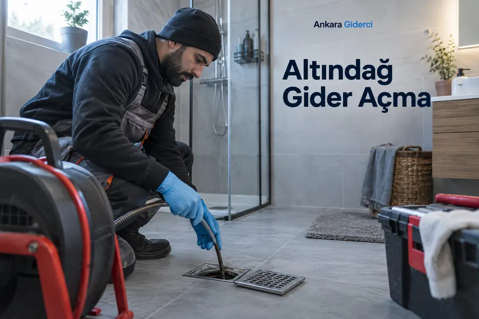 Ankara Altındağ gider açma — Ankara Giderci — Altındağ gider açma için temsili tesisat çalışması