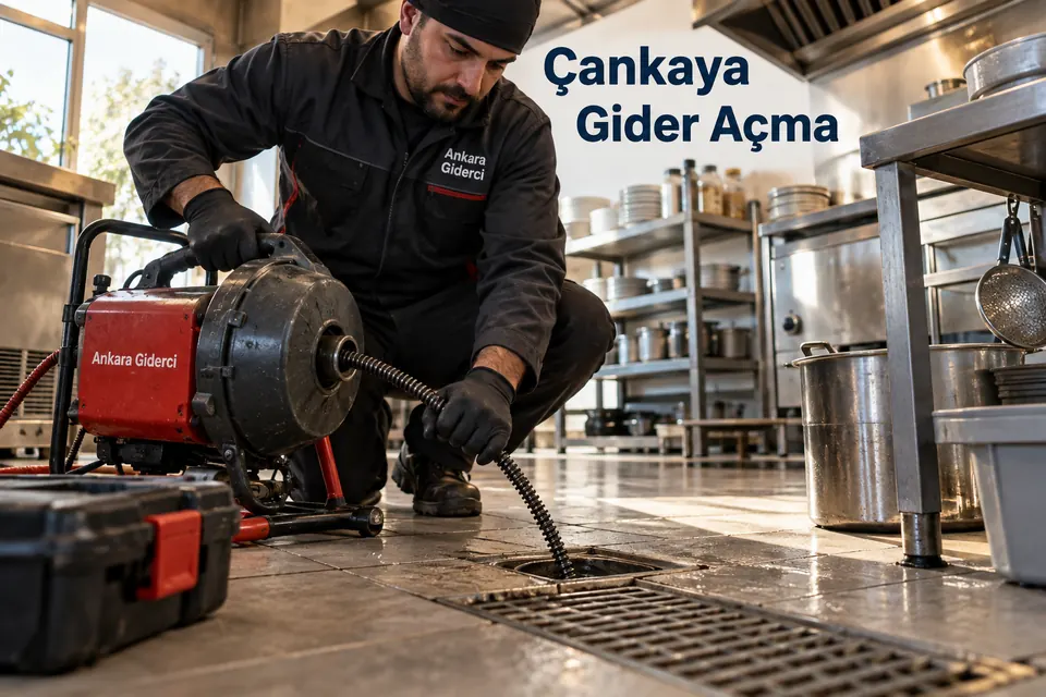 Ankara Çankaya gider açma — Ankara Giderci — Çankaya gider açma için temsili tesisat çalışması
