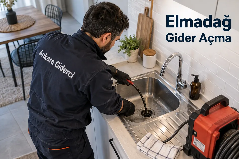 Ankara Elmadağ gider açma hizmet görseli Ankara Elmadağ gider açma — Ankara Giderci — Elmadağ gider açma için temsili tesisat çalışması