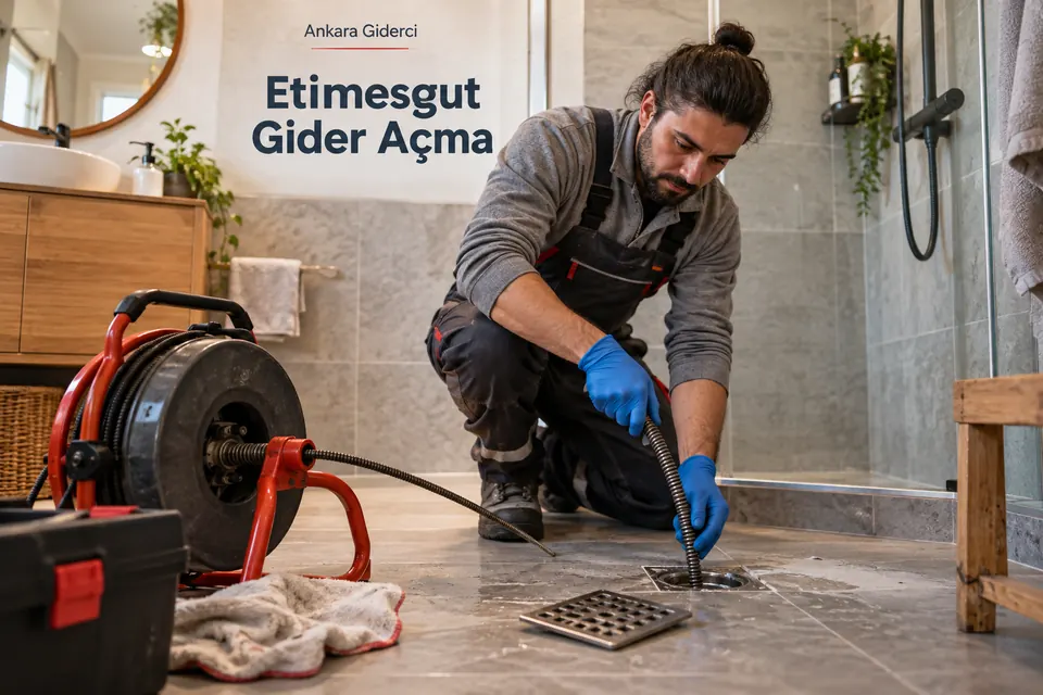 Ankara Etimesgut gider açma — Ankara Giderci — Etimesgut gider açma için temsili tesisat çalışması