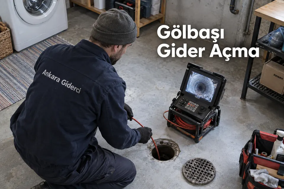 Ankara Gölbaşı gider açma — Ankara Giderci — Gölbaşı gider açma için temsili tesisat çalışması