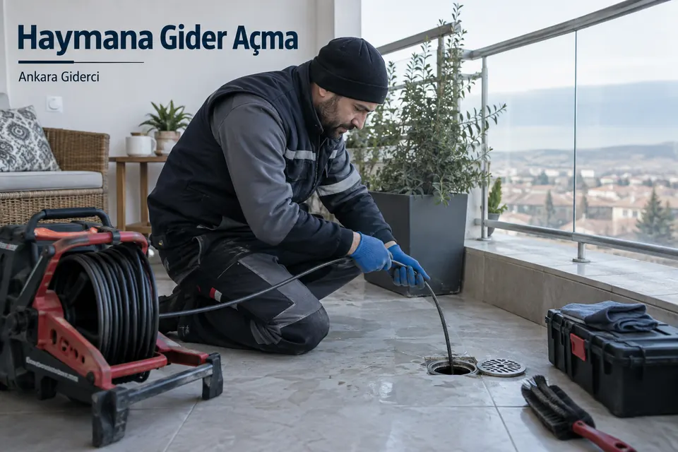 Ankara Haymana gider açma — Ankara Giderci — Haymana gider açma için temsili tesisat çalışması
