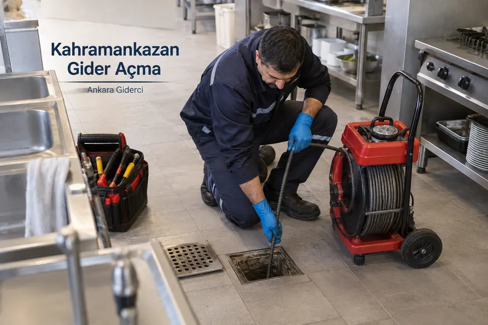 Ankara Kahramankazan gider açma — Ankara Giderci — Kahramankazan gider açma için temsili tesisat çalışması