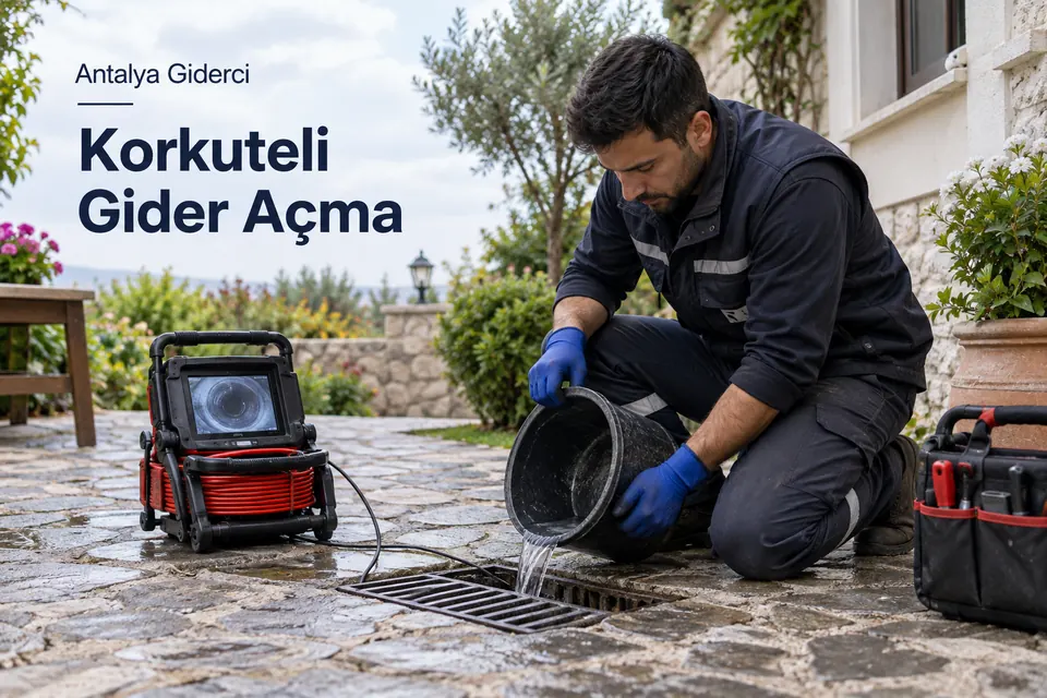 Antalya Korkuteli gider açma hizmet görseli Antalya Korkuteli gider açma — bahçe ızgarasında kontrollü su akış denemesi