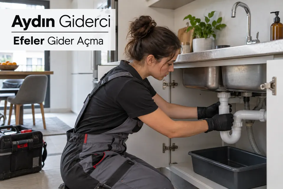 Aydın Efeler gider açma — çift gözlü evye bağlantısının kontrolü