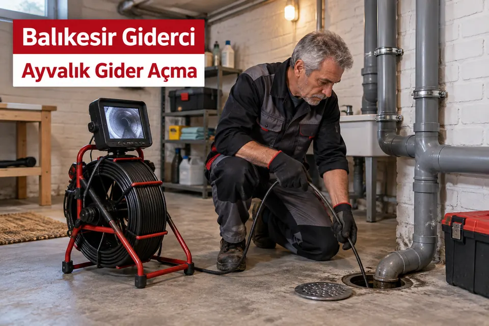 Balıkesir Ayvalık gider açma hizmet görseli Balıkesir Ayvalık gider açma — ana giderde kameralı inceleme