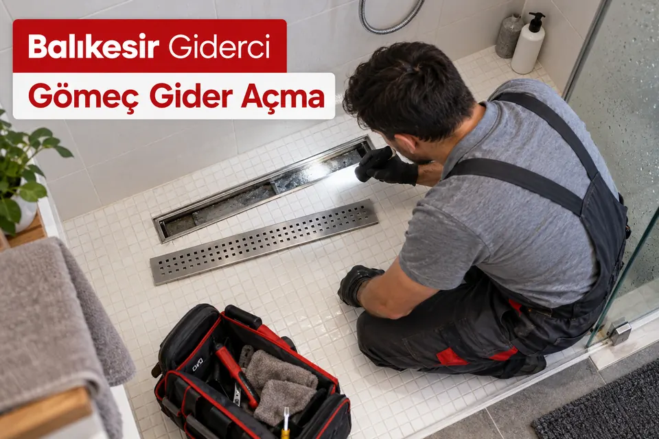 Balıkesir Gömeç gider açma — duş gider kanalının kontrolü