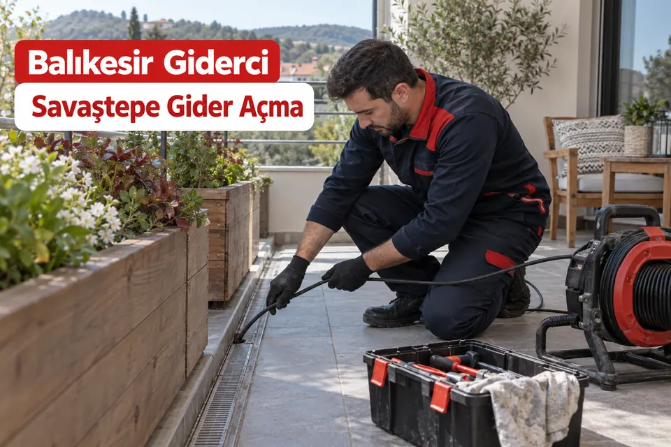 Balıkesir Savaştepe gider açma — balkon gider kanalının incelenmesi