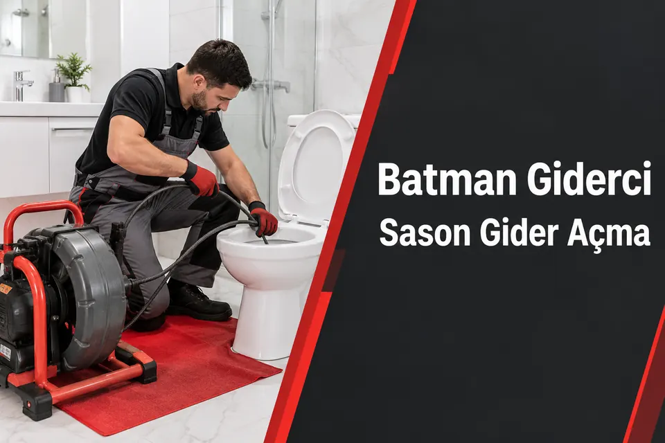 Batman Sason gider açma — tuvalet giderinde işlem sonrası kontrol
