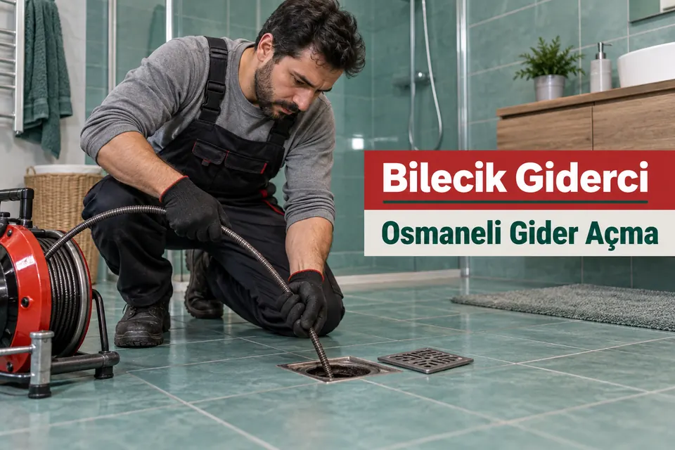 Bilecik Osmaneli gider açma — banyo zemin giderinde açma çalışması