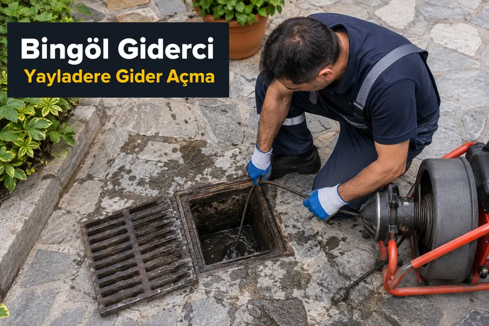 Bingöl Yayladere gider açma hizmet görseli Bingöl Yayladere gider açma — avlu ızgarasında gider temizliği