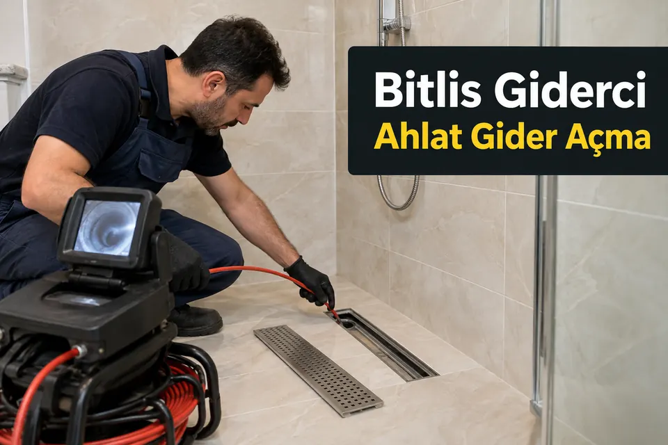 Bitlis Ahlat gider açma — duş kanalında kamera incelemesi