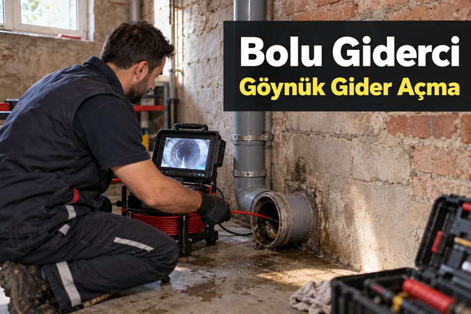 Bolu Göynük gider açma hizmet görseli Bolu Göynük gider açma — ana hat kamera incelemesi