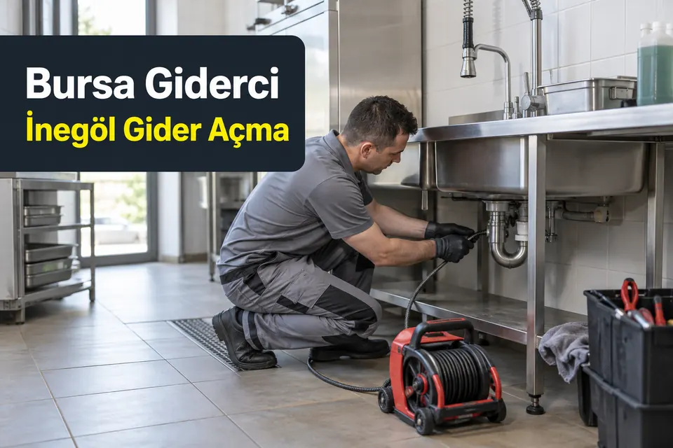Bursa İnegöl gider açma — çelik evye giderinde çalışma