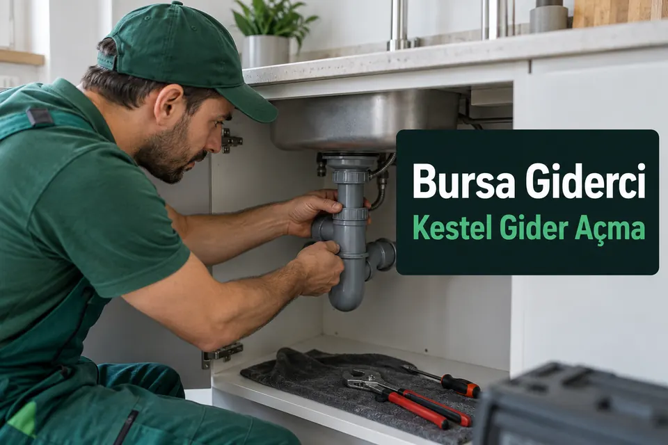 Bursa Kestel gider açma — mutfak atık su borusunda çalışma