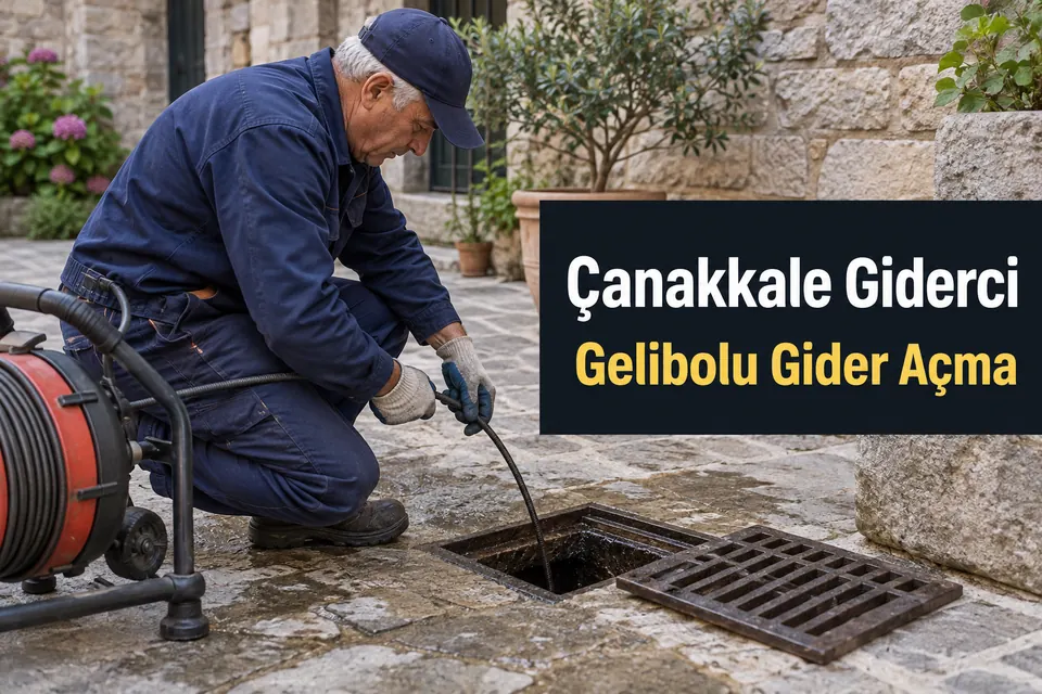 Çanakkale Gelibolu gider açma hizmet görseli Çanakkale Gelibolu gider açma — taş avluda ızgara temizliği