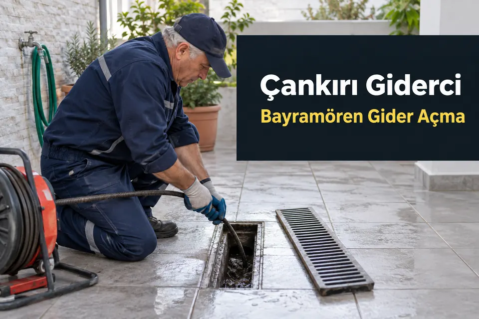 Çankırı Bayramören gider açma hizmet görseli Çankırı Bayramören gider açma — dış alan yer süzgecinin temizliği