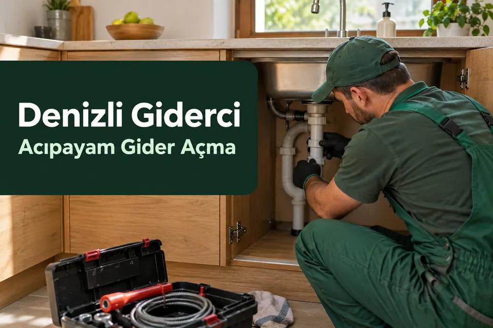 Denizli Acıpayam gider açma hizmet görseli Denizli Acıpayam gider açma — mutfak dolabı altında bağlantı çalışması