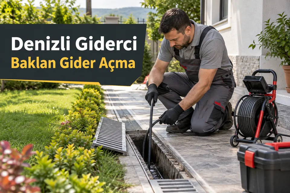Denizli Baklan gider açma hizmet görseli Denizli Baklan gider açma — bahçe kanalının çıkışında kontrol