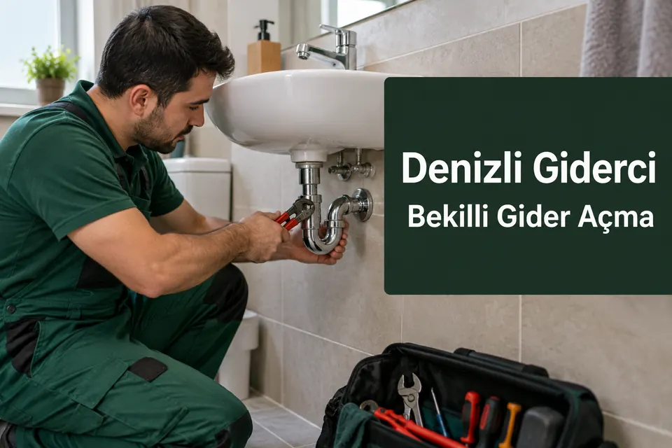Denizli Bekilli gider açma hizmet görseli Denizli Bekilli gider açma — duvara bağlı lavaboda sifon kontrolü