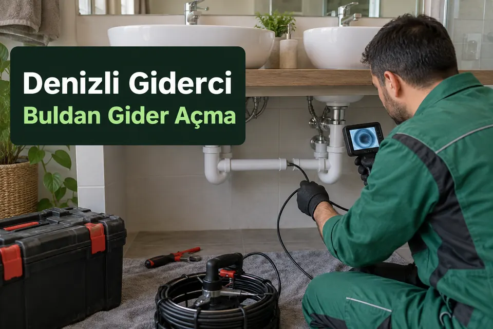 Denizli Buldan gider açma — çift lavabonun ortak hattında kontrol