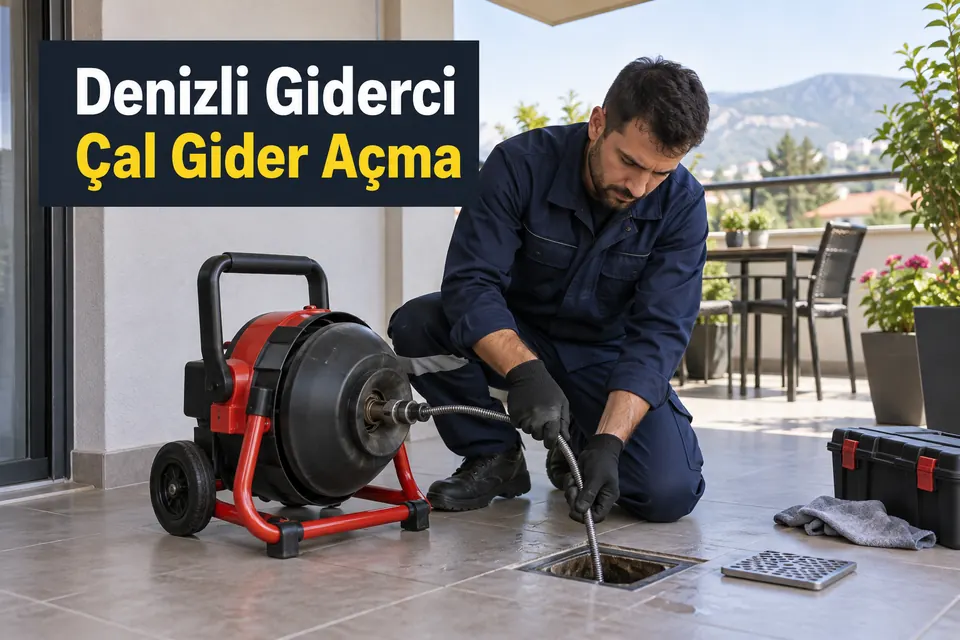 Denizli Çal gider açma hizmet görseli Denizli Çal gider açma — balkon giderinde kontrol