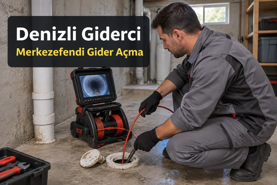 Denizli Merkezefendi gider açma hizmet görseli Denizli Merkezefendi gider açma — bodrum ana hattında kameralı inceleme
